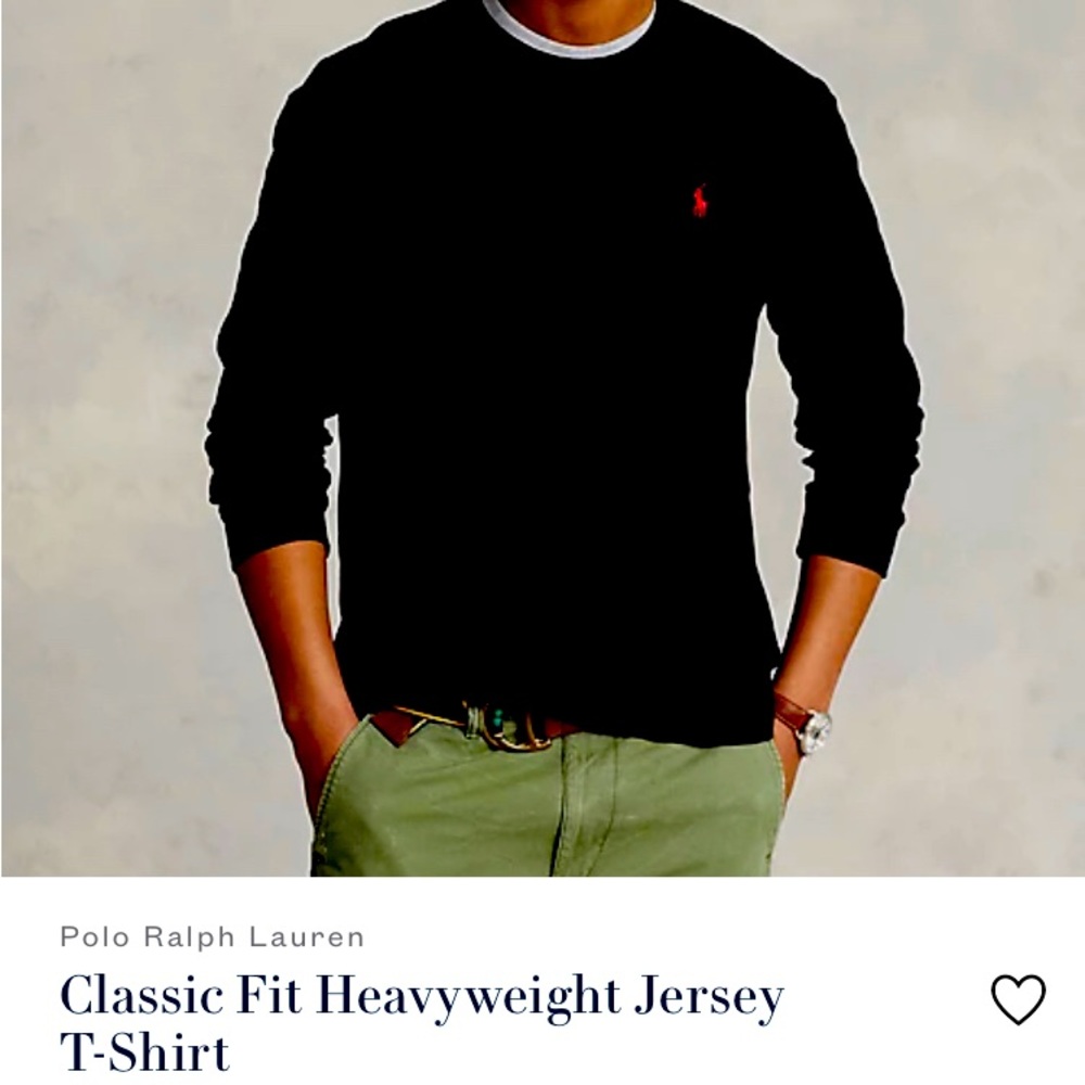 Polo Ralph Lauren Classic Heavy weight Jersey Crewneck T-Shirt / Sweater. Size M